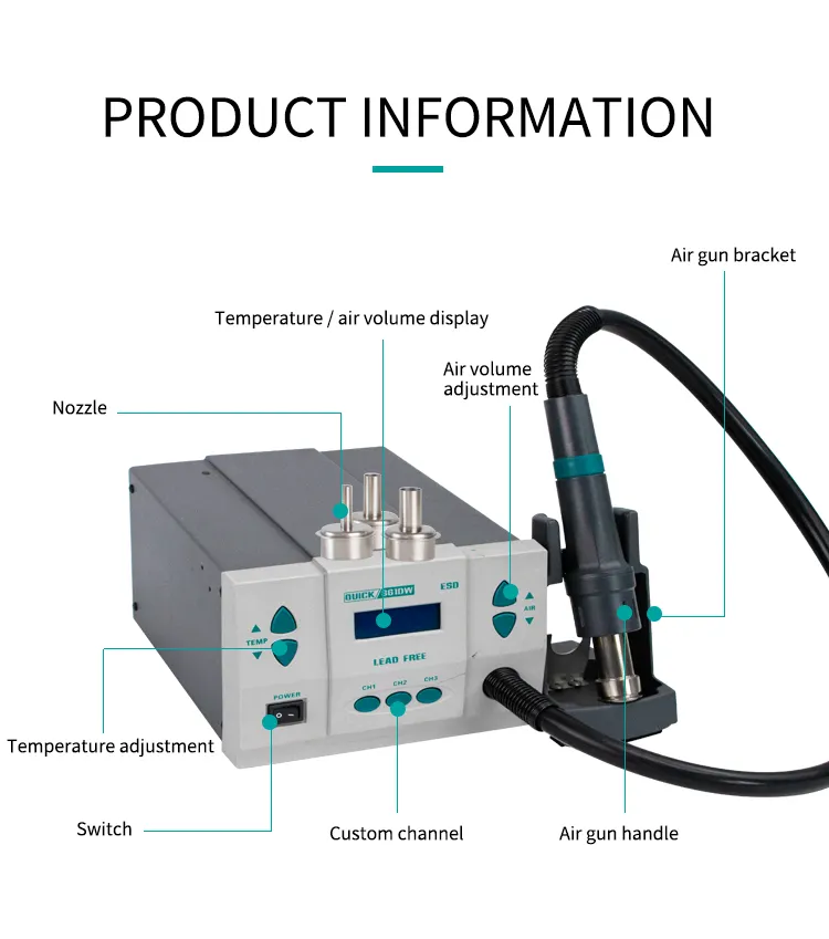 High-Power Electronic QUICK 86 - Hot Air Rework Station 861Dw ulasan dan harga
