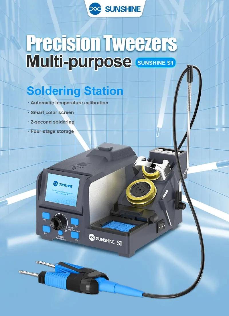 SUNSHINE S1 Precision Tweezers - C210 Precision Soldering Station ulasan dan harga